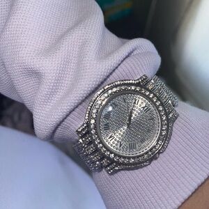 Silver Crystal  Watch